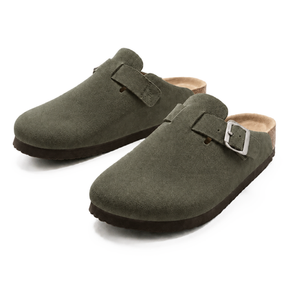 Suede Clogs